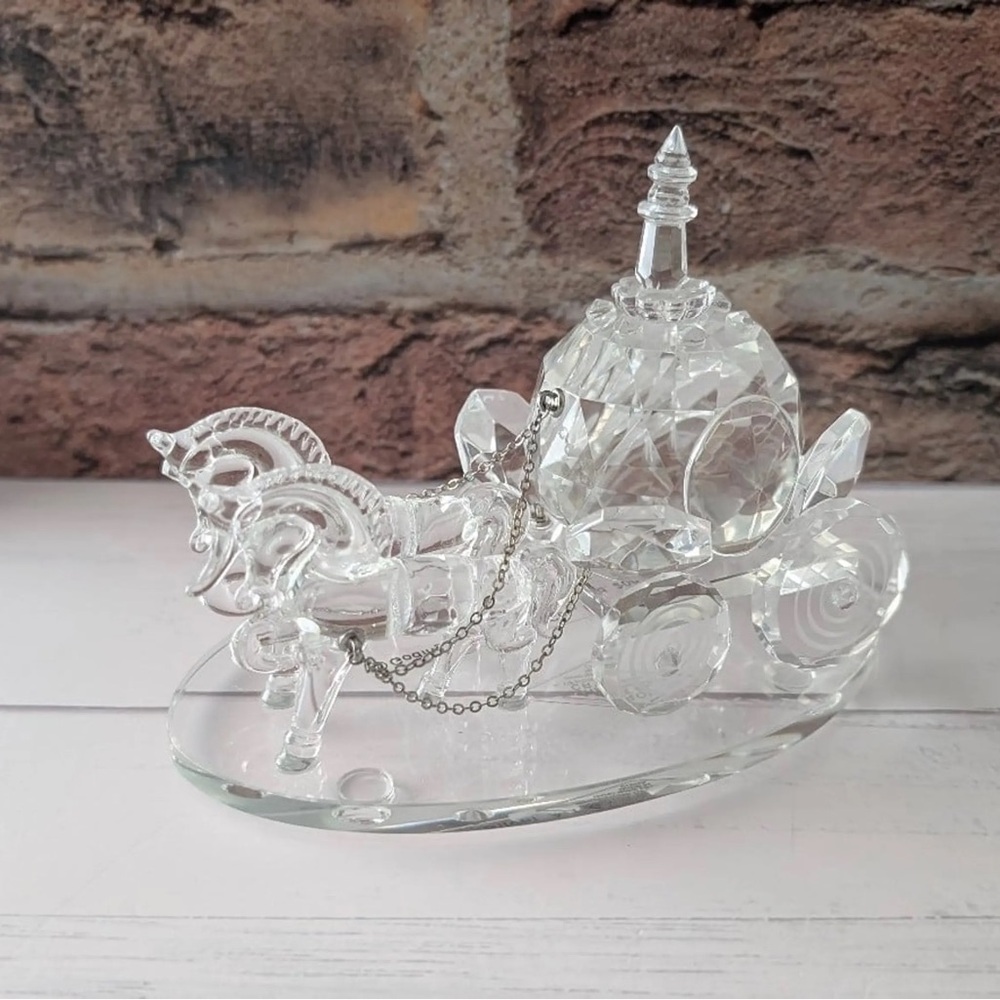 Godinger Crystal Wedding Coach Figurine